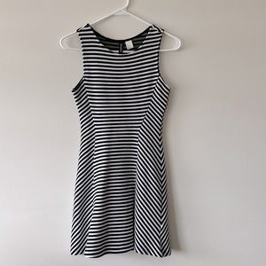 H&M Divided navy and white striped dress